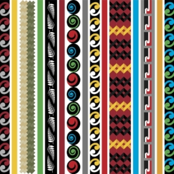 Colourful New Zealand-themed borders.