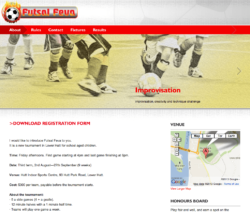 Sports club joiner with slider and rotating graphics.