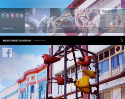User content managed website connecting Wellington musicians.